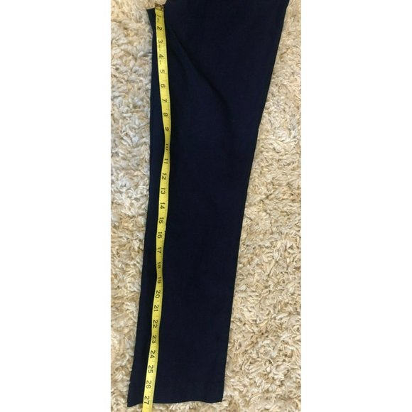 Women's Lisette L Montreal Solid Magic Lycra Ankle Pants Navy Blue Pull On - Picture 6 of 6